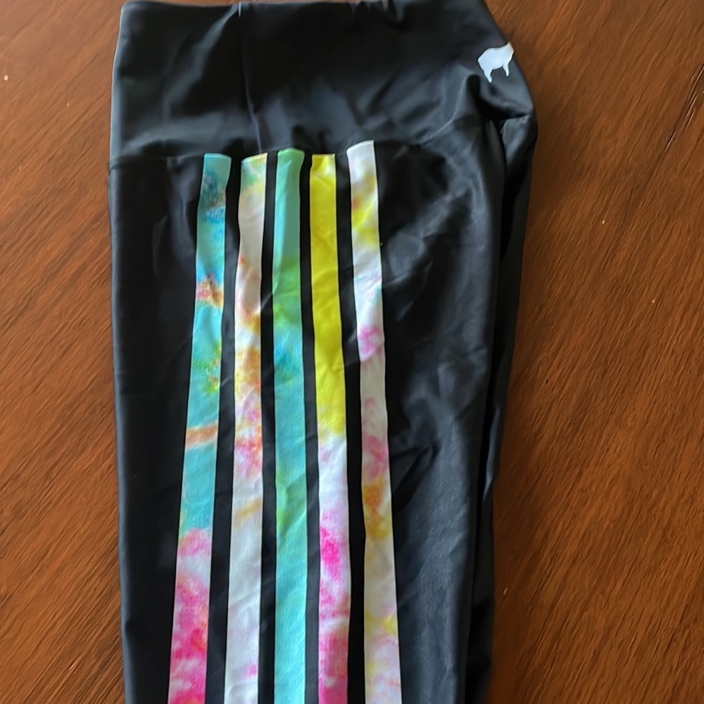 Goldsheep Women’s legging Large Rainbow tye dye New in pkg